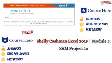 Shelly Cashman Excel 2019 | Module 5: SAM Project 1a #shellycashmanexcel #module5 #samproject1a