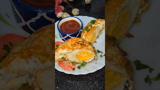 Egg Pouch Recipe | Easy Breakfast Recipes | One Pan Egg Toast #shorts #egg #bread #recipe