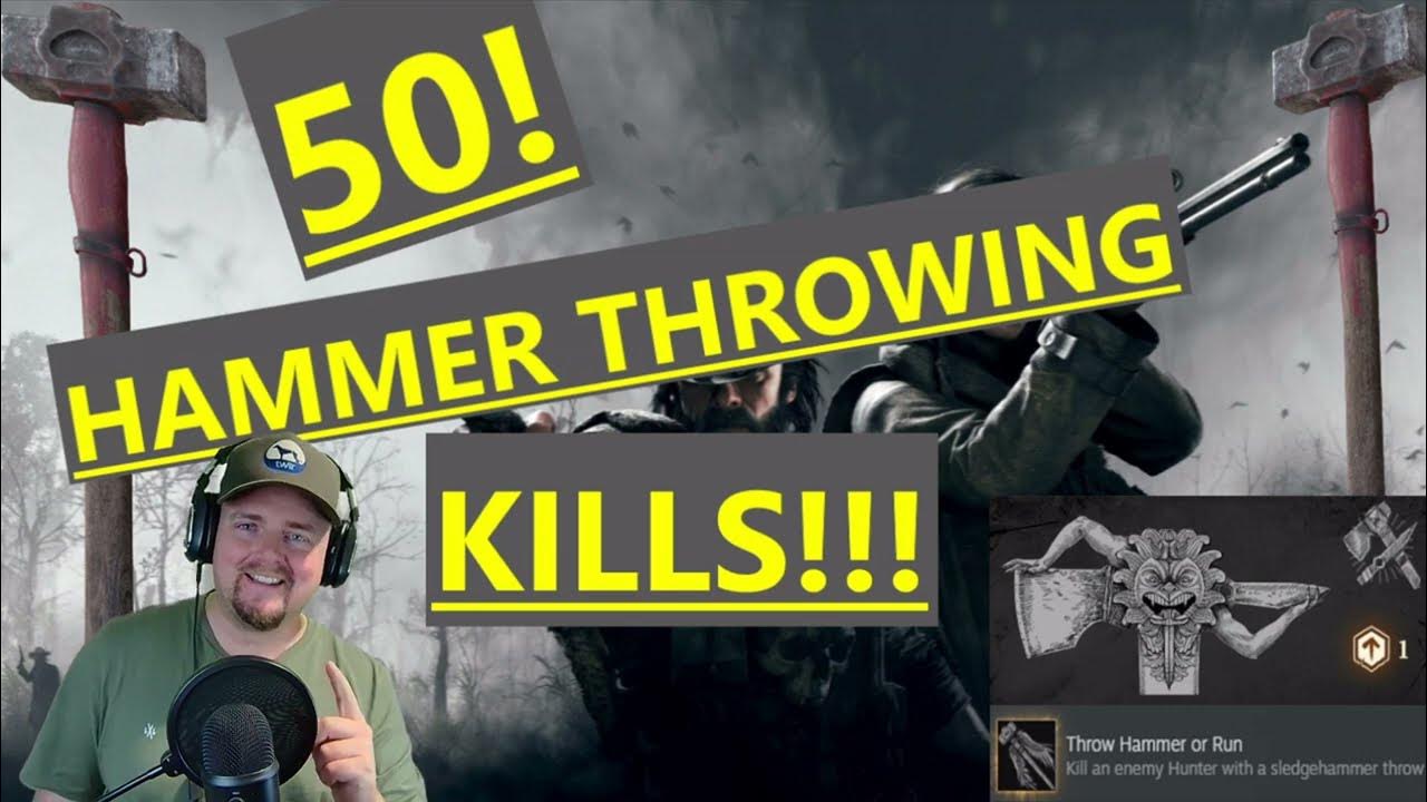 HUNT SHOWDOWN 50 HAMMER THROWING KILLS! Throw Hammer Or Run
