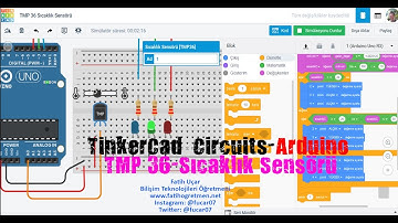 #6-Tinker Cad Circuit ile Arduino - TMP36 Sıcaklık Sensörü