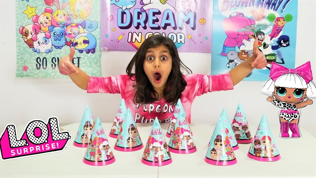 Don't choose the wrong LOL Birthday Party Hat Slime challenge!! - YouTube