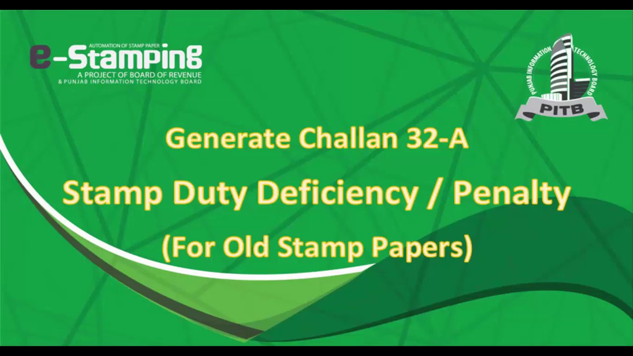 Pay e-Stamp Deficiency/Penalty (For old stamp papers)