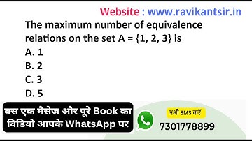 The maximum number of equivalence relations on the set A = {1, 2, 3} is