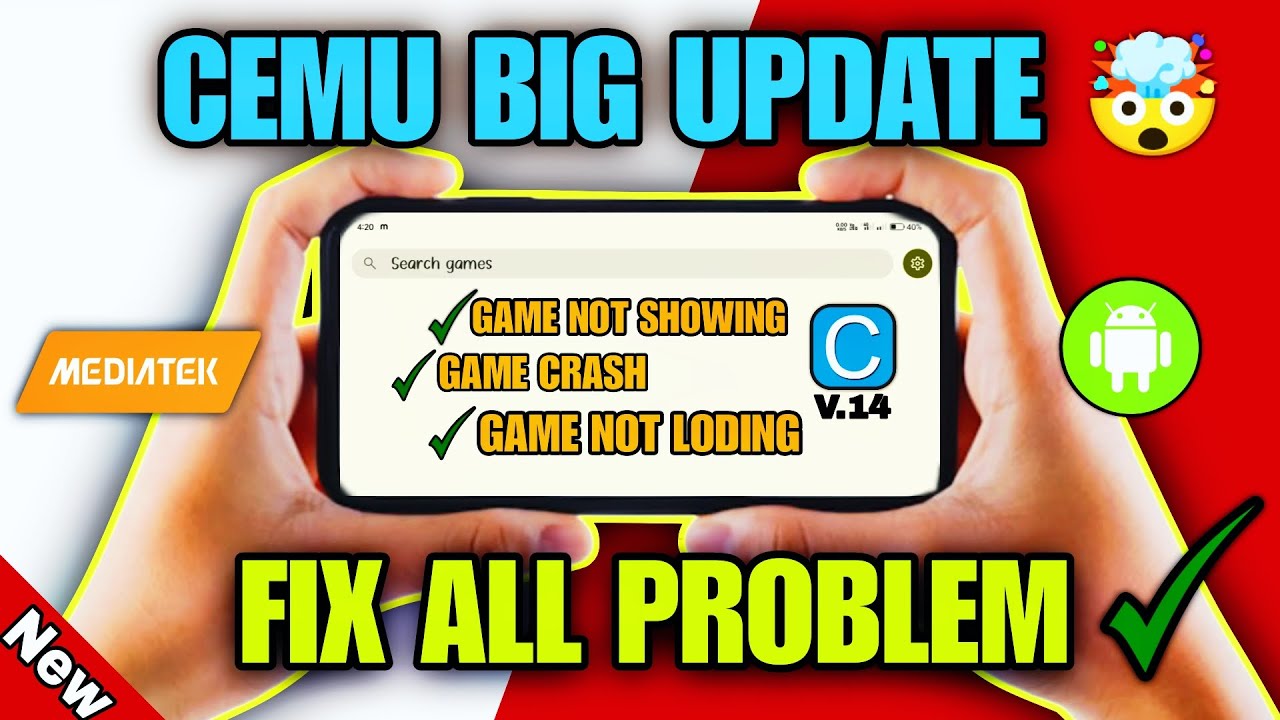 BIG UPDATE 🤯 NEW *CEMU V14* Emulator FIX ALL PROBLEM || Cemu Android ...
