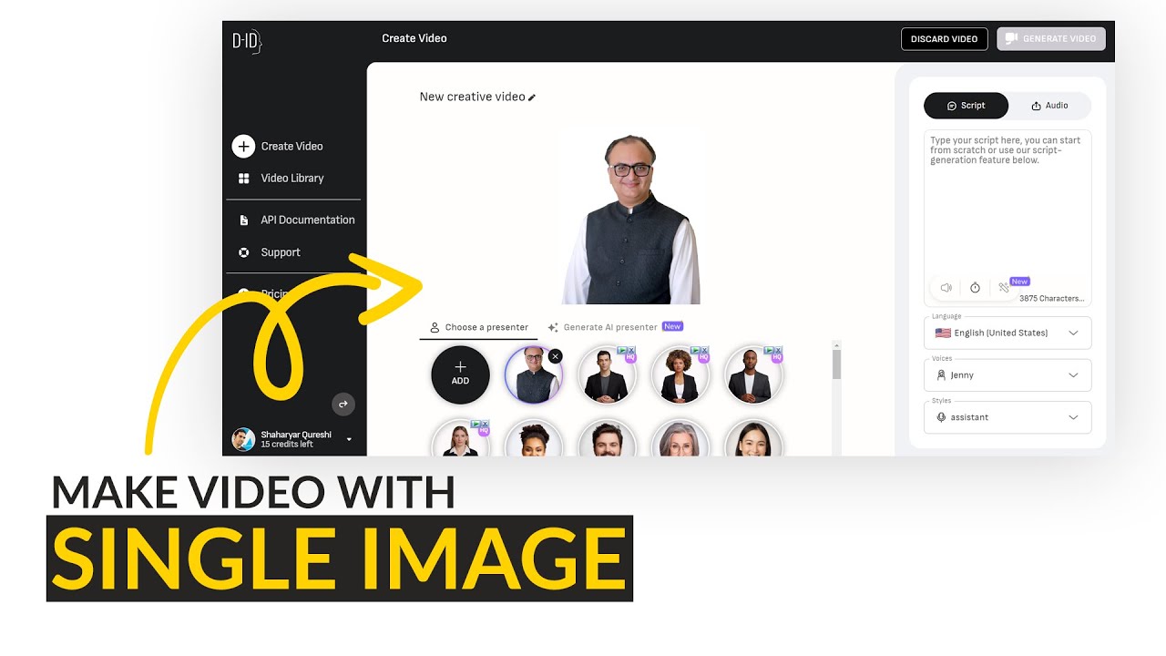 Thumbnail for Amazing AI Tool - Make Videos From Single Image In Studio.D - Tutorial Video