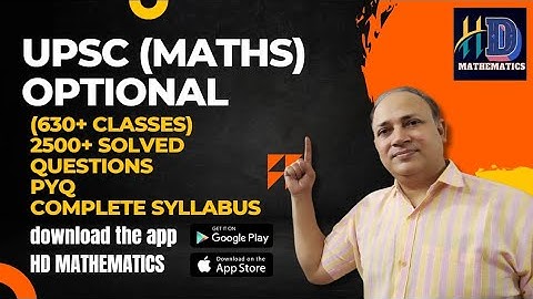 upsc maths optional complete syllabus by hd sir