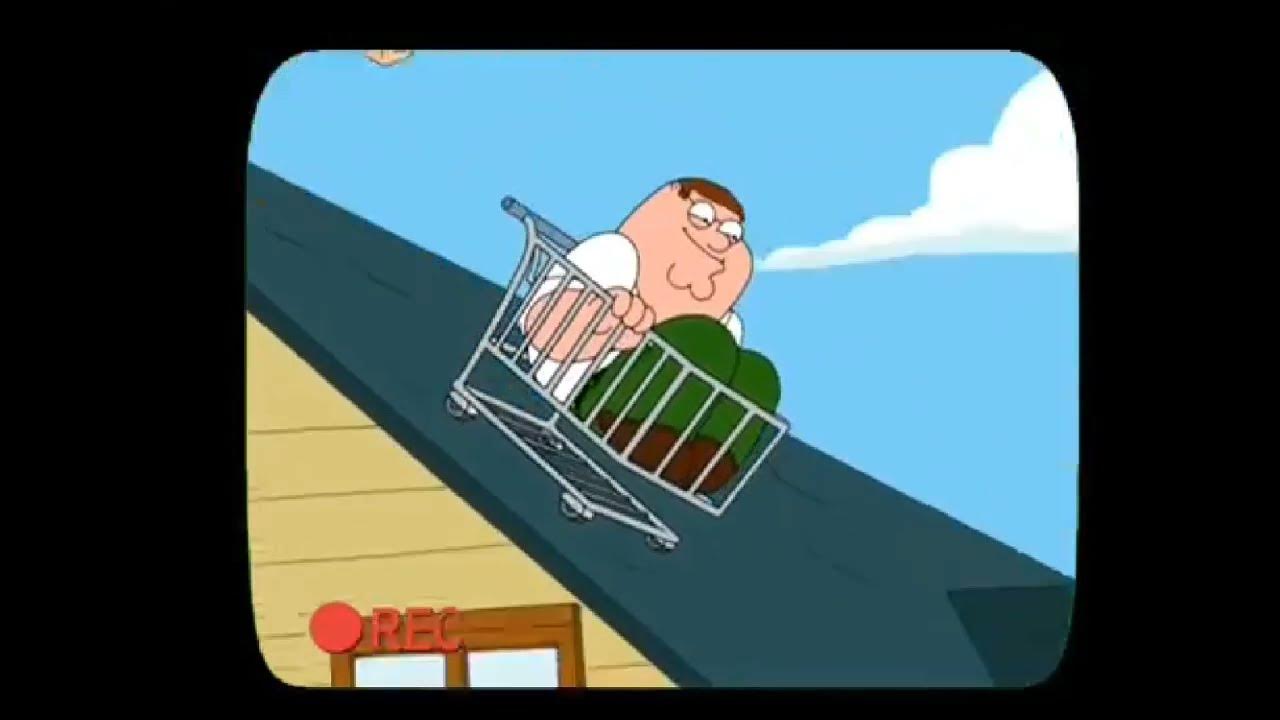 peter griffin falls off a roof and fucking dies - YouTube