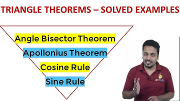 Triangle Theorems Solved Practice Questions - Apollonius, Cosine and Sine Rule | Geometry