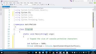 How to alter the buffer size of Console.WriteLine