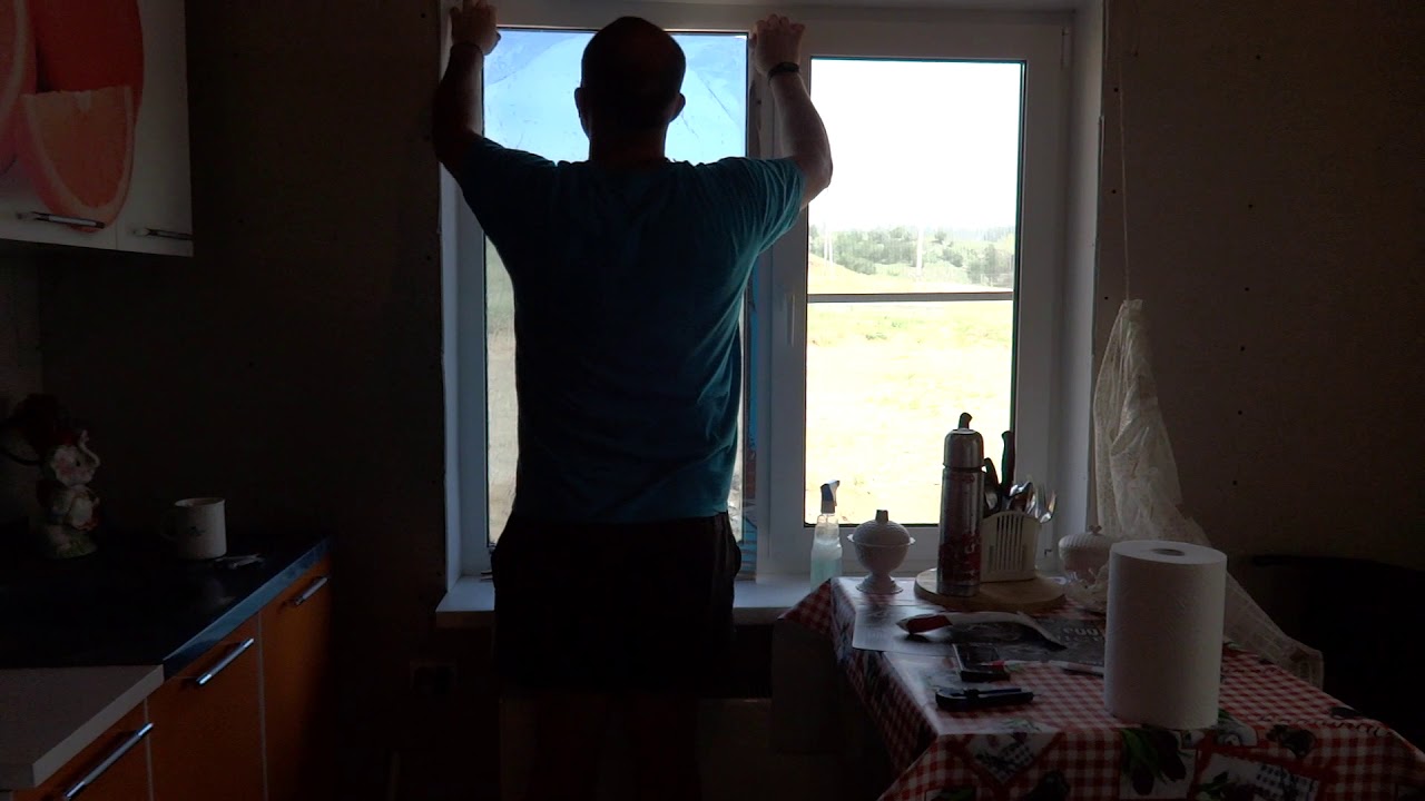 тонировка домашних окон своими руками - YouTube