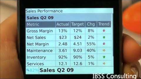 SAP BusinessObjects Mobile Demo on Blackberry by IBSS Consulting