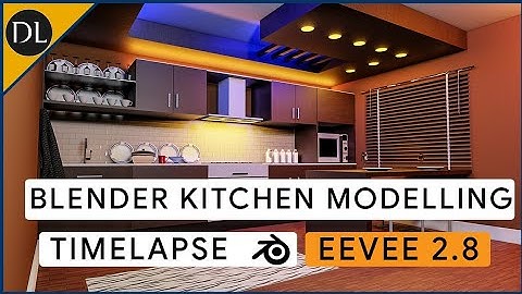 Blender 2.8 Eevee Kitchen Modelling Timelapse