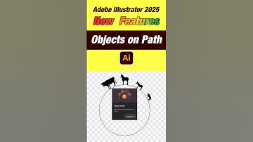 New Adobe Illustrator 2025 Feature: Objects on Path | Quick Tutorial |  #adobeillustrator2025