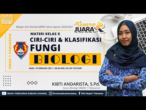 LIVE BDR | BIOLOGI KELAS X | CIRI-CIRI dan KLASIFIKASI JAMUR