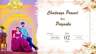 Chaitanya Prasad Weds Priyanka