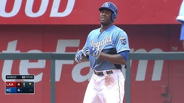 LAA@KC: Cain collects four hits vs. Angels