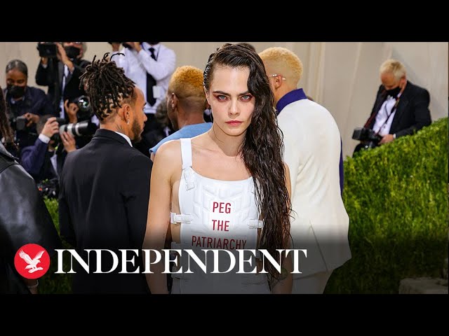 Cara Delevingne makes statement in 'Peg The Patriarchy' bulletproof vest at  the Met Gala