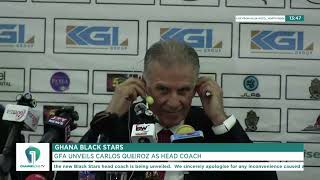Black Stars New Coach Carlos Queiroz Promises Winning Mentality Ahead Of World Cup