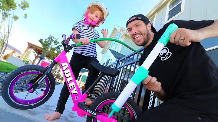 HOW TO FIX A BIKE!! Pretend Play with Dad in our B...