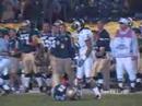 Robert Herbert of Colorado State University levels the half back on the option. This play happened during the 2005 Poinsettia Bowl in San Diego, California.