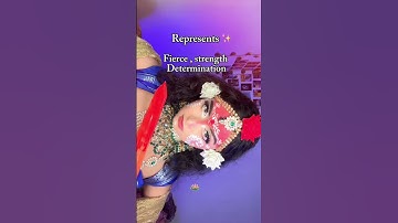 Devi Katyayani makeup look day 6| Aigiri Nandini song Navratri Transition Dance Garba #aigirinandini