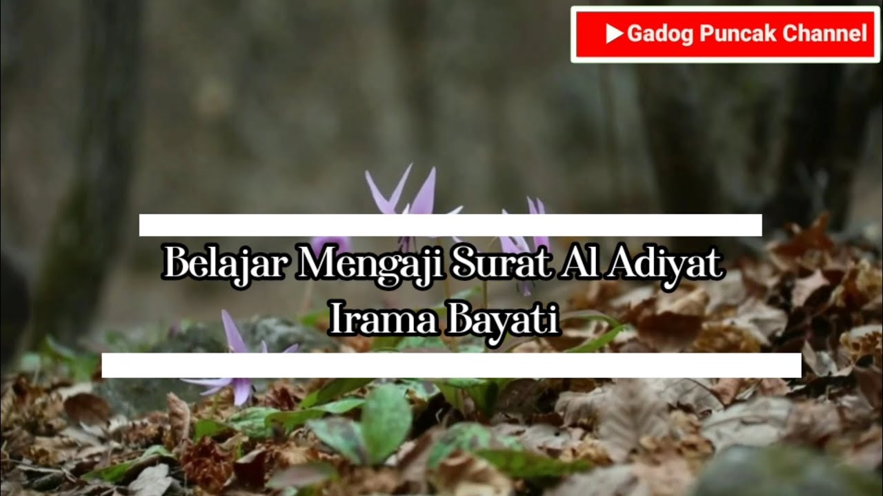Belajar Mengaji Surat Al ADIYAT Irama Bayati - YouTube