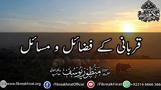 Qurbani Kay Fazail wa Masail | Hazrat Maulana Manzoor Yousuf Sahab | Fikr-e-Akhirat