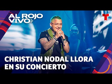 Christian Nodal llora en concierto y revela que se siente presionado