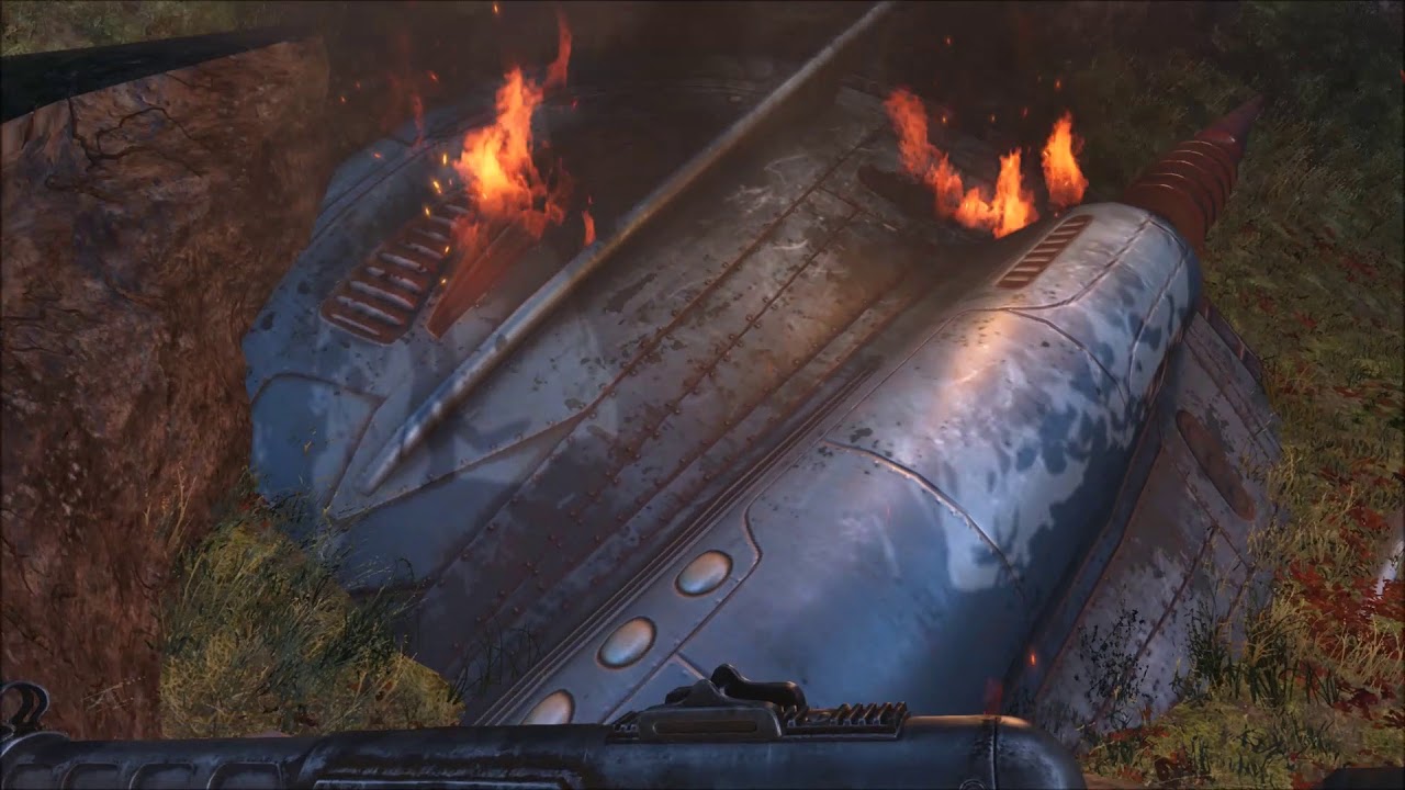 Fallout нло. Корабль пришельцев фаллоут4. Инопланетный корабль фоллаут 4. Упавшая летающая тарелка fallout 4. Фоллаут 3 летающая тарелка.