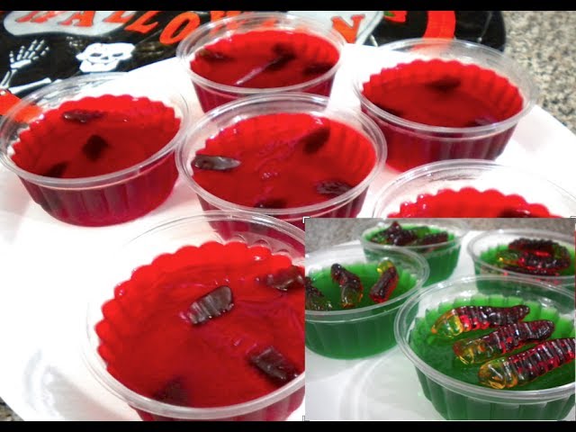 GELATINAS CON GUSANOS DE GOMITA PARA HALLOWEEN | Vicky Receta Facil | VICKY RECETA FACIL