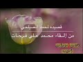 قصيده لمحمد المصيلحي من إلقاء محمد علي فرحات