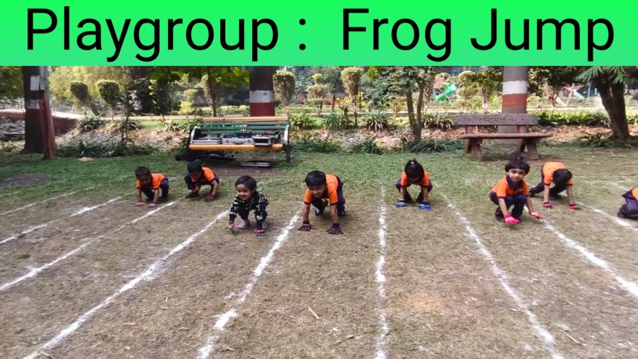 Frog Jump | Playgroup & Nursery Kids Frog Jump | Preschool Sports Day ...