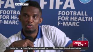 Football Star Samuel Etoo Promotes Health In Sierra Leone