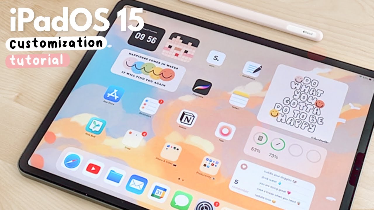 How to customize your home screen in iPadOS 15 ✨???? (+ widgets ...