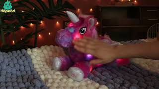Hopearl Colorful LED Plush Unicorn Light up Stuffed Animal Floppy Night Lights Glow in The Dark,16'' screenshot 5