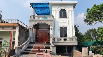 nhà đẹp 26 | biệt thự nhà vườn mái nhật ba tầng tân cổ điển có tầng bán hầm tại Mỹ Đức