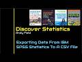 Exporting data from SPSS to a CSV file