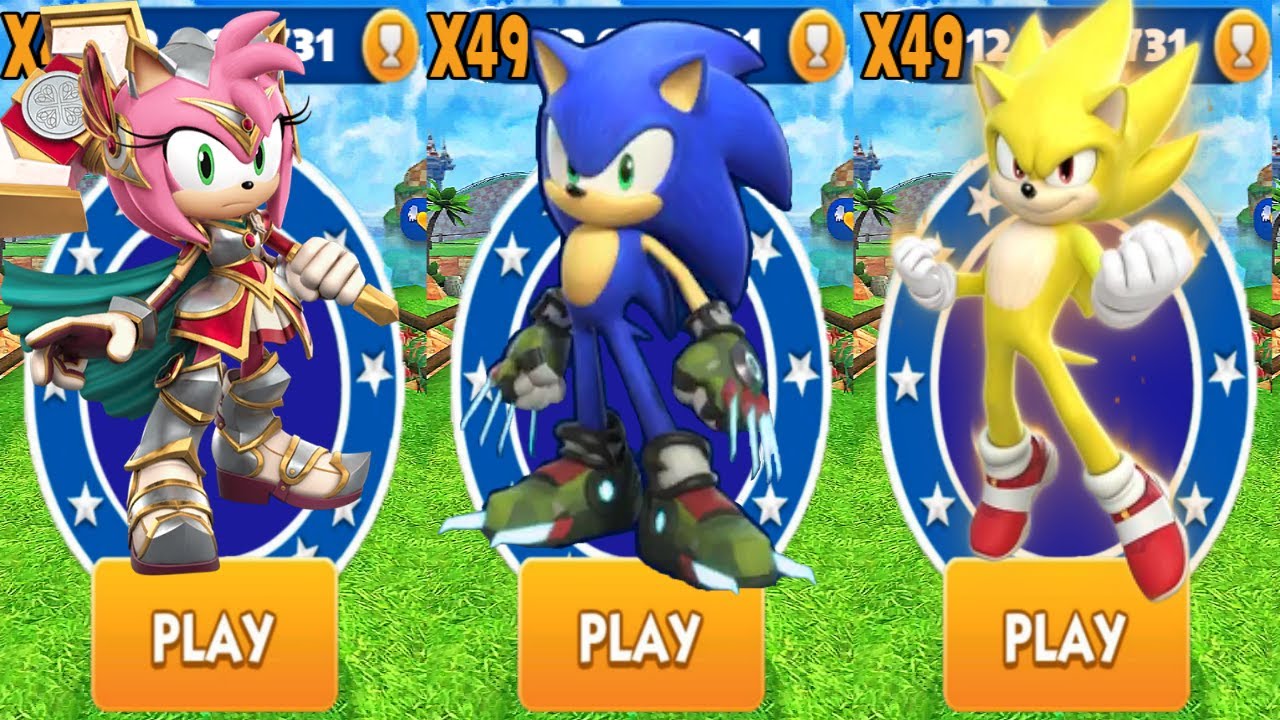 Dash with Movie Super Sonic vs Boscage Maze Sonic vs Paladin Amy - Run ...