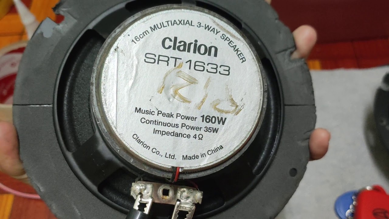Clarion speaker SRT1633 - YouTube