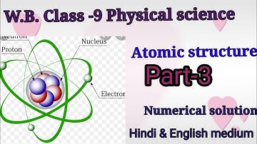 W .B Class -9 Physical science Numerical solutions of Atomic Structure