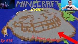 Minecraft indev survival ep #16 building trollface pt2