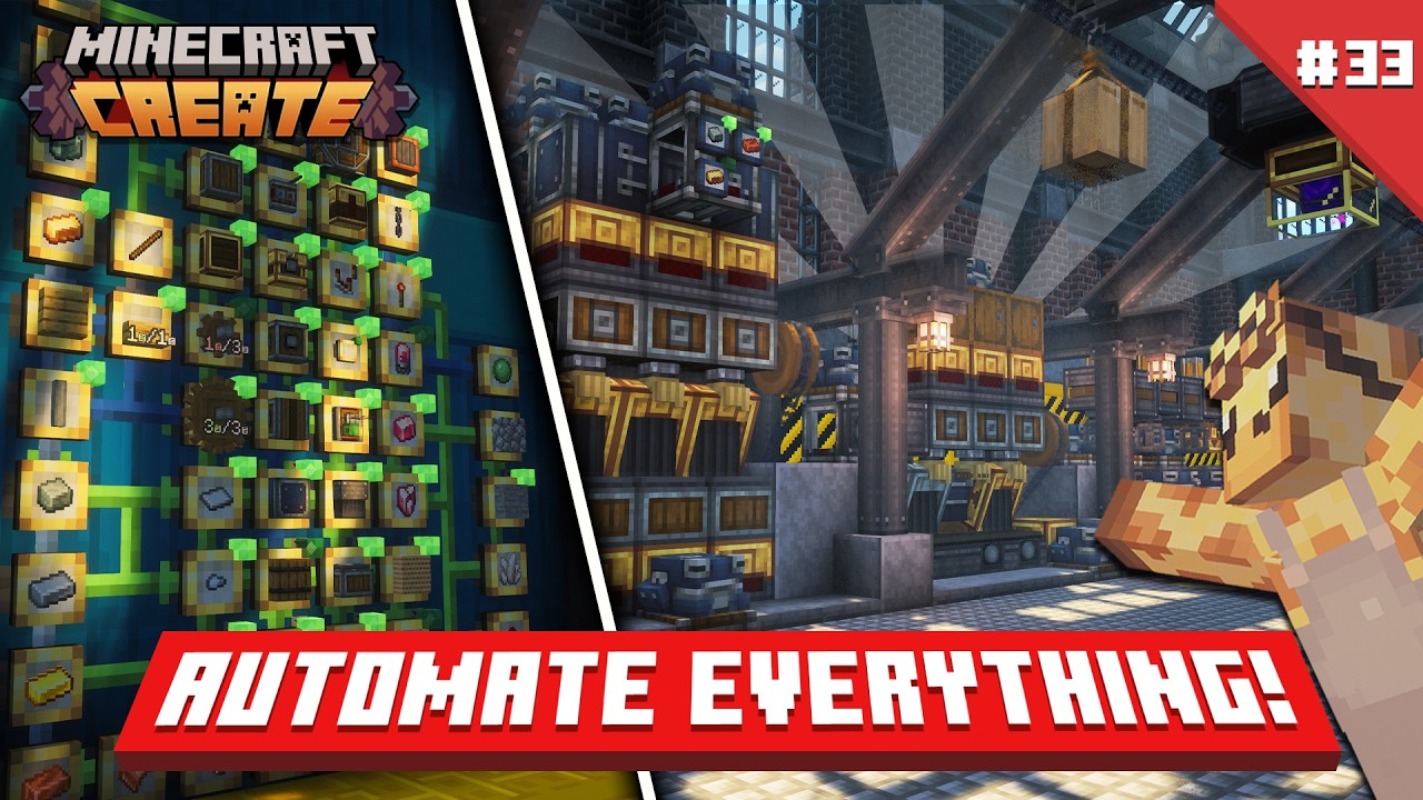 I Built an AUTOMATED Mass Crafting System in Minecraft Create Mod! [#33]