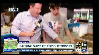 Y4T on ABC15 "Youth For Troops collecting items to send to U.S. troops"