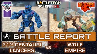 BATTLETECH Lancers vs Wolf Empire | Escape From Dagda Part 2 | Override Battle Report | ilClan Era