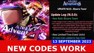 NEW UPDATE CODES [💥UPD] Anime Adventures ROBLOX