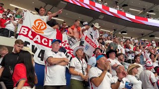 IT’S COMING HOME: England fans celebrate World Cup win over Croatia in Dallas