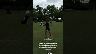 Speed up early in your backswing to generate power and increase swing speed. #golf #downshiftboard