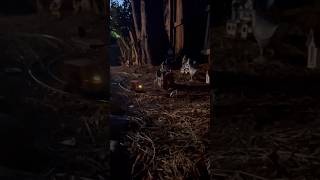 Nighttime Garden Railway Vibes. #train #modeltrains #garden #gardenrailway