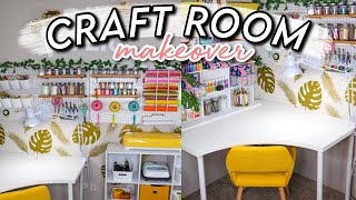 EXTREME CRAFT ROOM MAKEOVER + TOUR 2020! *On A Budget* | Organization Ideas!