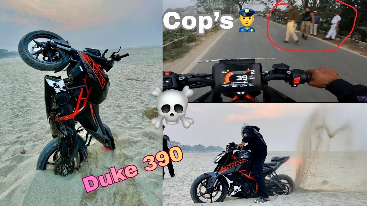 Cop’s 👮‍♂️Duke 390 Crazy Adventure Ride💥#youtube #explorepage #duke390 